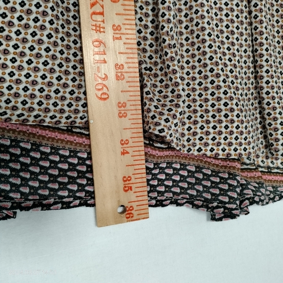 Umgee size Large Crochet Bodice Peasant Boho Style Dress Pockets - Picture 8 of 9